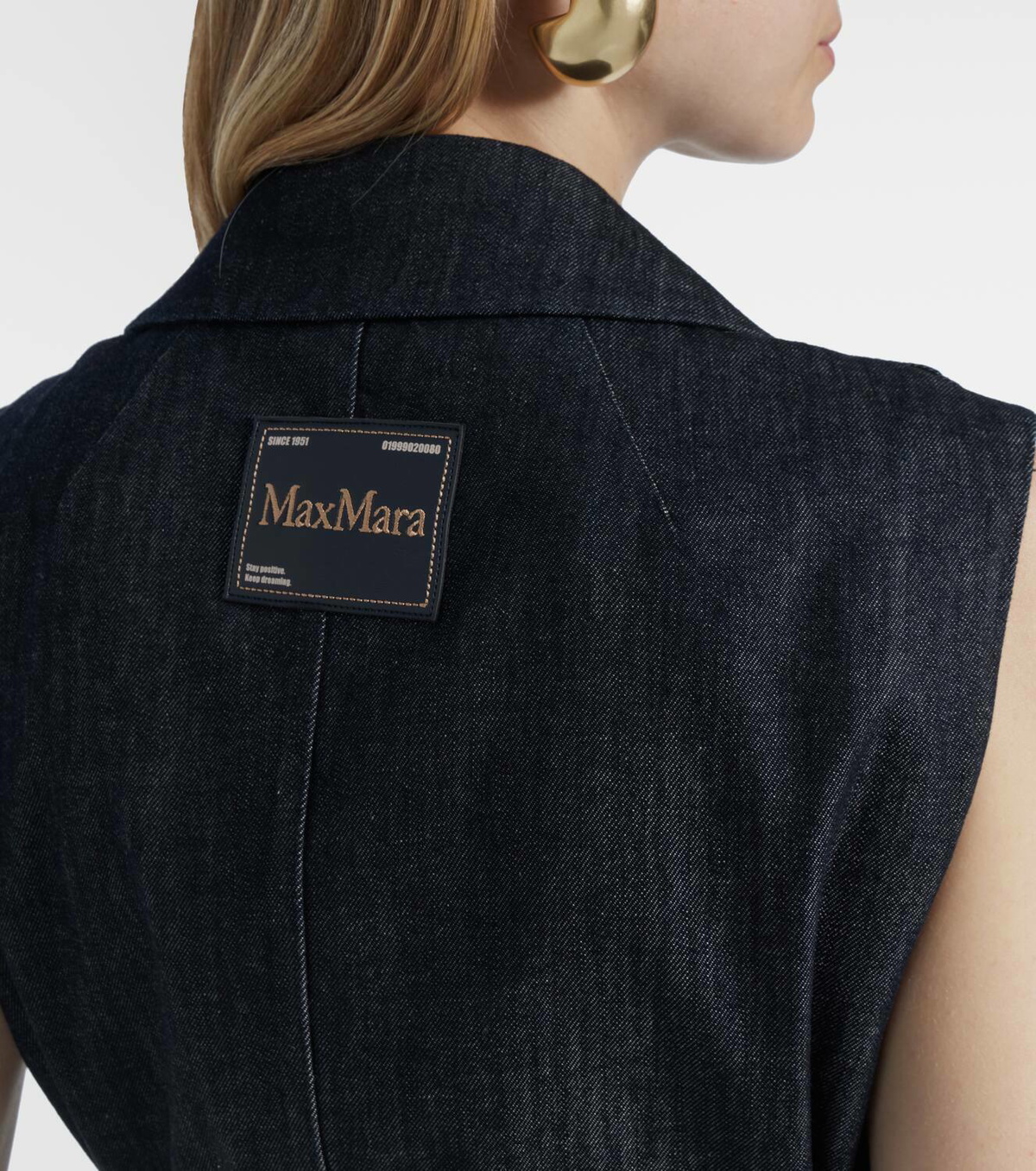 'S Max Mara Greta belted denim maxi dress