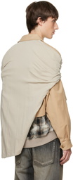We11done Beige Layered Blouson Jacket