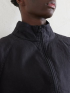 James Perse - Linen-Blend Blouson Jacket - Black