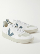 Veja - V-10 Rubber-Trimmed Leather and Suede Sneakers - White