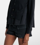 Sacai Paneled cotton-blend cardigan