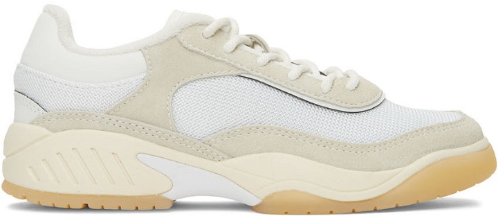 Photo: A.P.C. White & Beige Andrea Court Sneakers