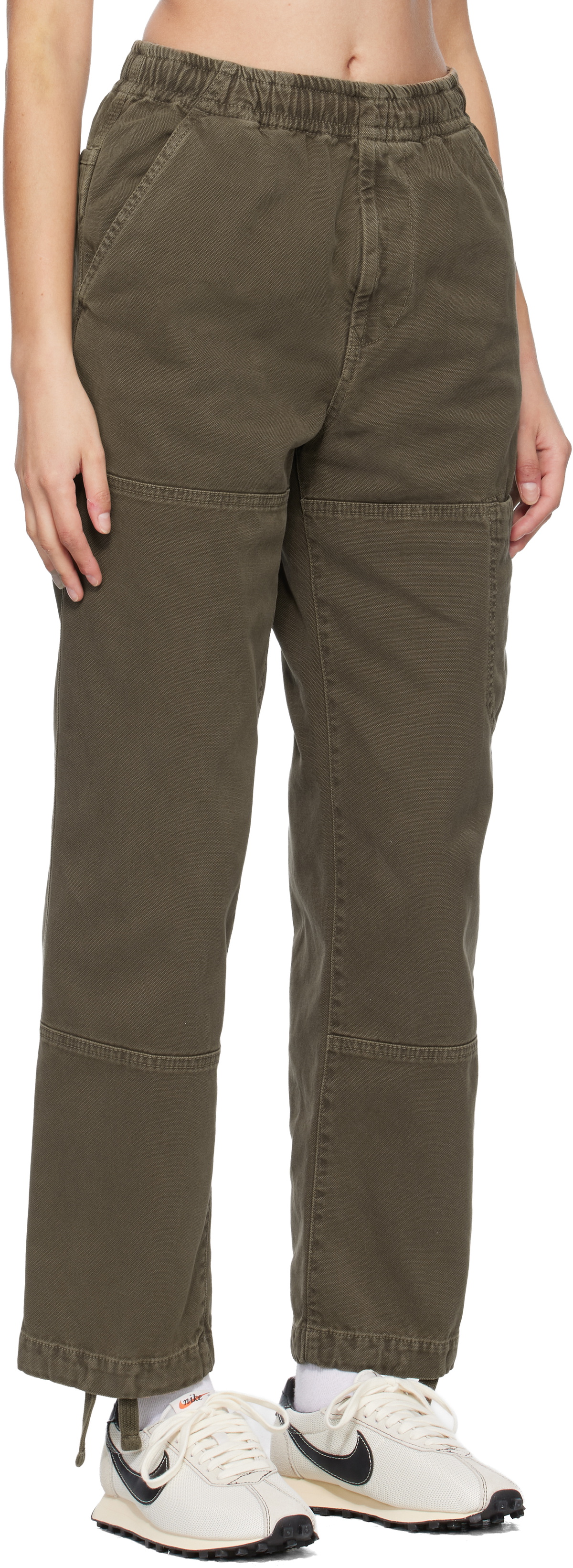 Stone Island Brown 3100005 Organic Panama Cotton Old Effect Trousers