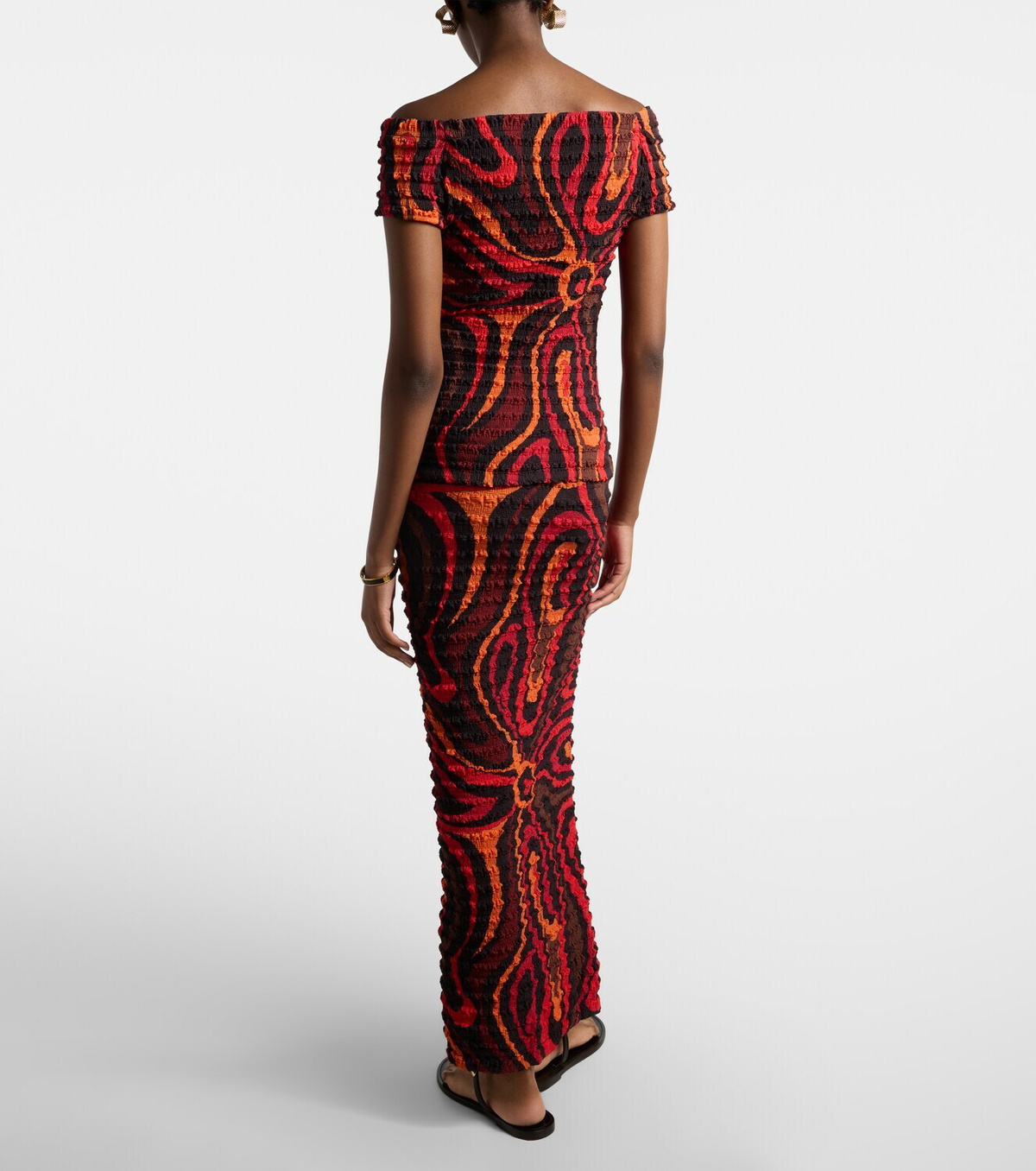 Pucci Occhi smocked maxi skirt