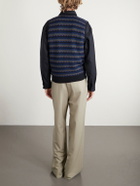 LEMAIRE - Jacquard-Knit Merino Wool-Blend Sweater Vest - Black