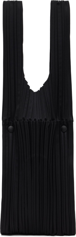 Photo: PLEATS PLEASE ISSEY MIYAKE Black Pleats Bridge Tote