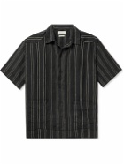 Oliver Spencer - Camp-Collar Striped Linen Shirt - Black