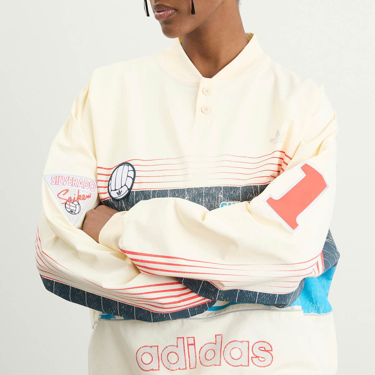 Adidas Women's Archive Summersport Sweatshirt in Cream White