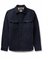 Faherty - CPO Fleece-Lined Organic Cotton and Wool-Blend Flannel Overshirt - Blue