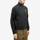 Moncler Men's Badge Logo Quarter Zip Sweat in Black