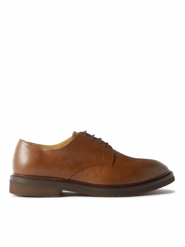 Photo: Brunello Cucinelli - Leather Derby Shoes - Brown