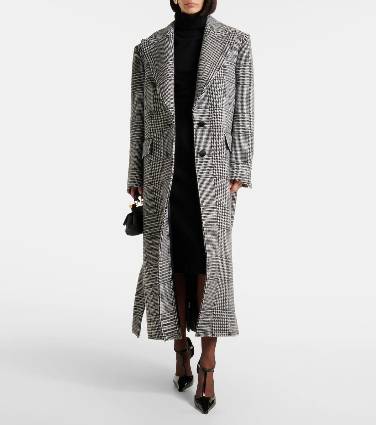Dolce&Gabbana Houndstooth wool-blend coat Dolce & Gabbana