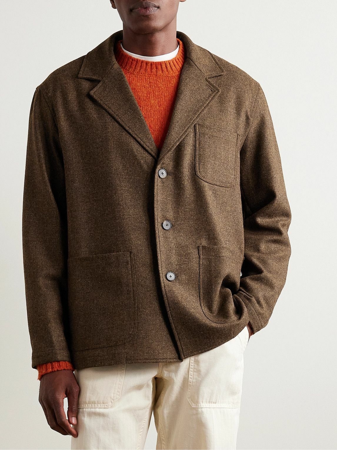 【美品】DE BONNE FACTURE ハリスツイードジャケット フランス製 De Bonne Facture Harris Tweed Wool Forest Jacket - Grey Windowpane