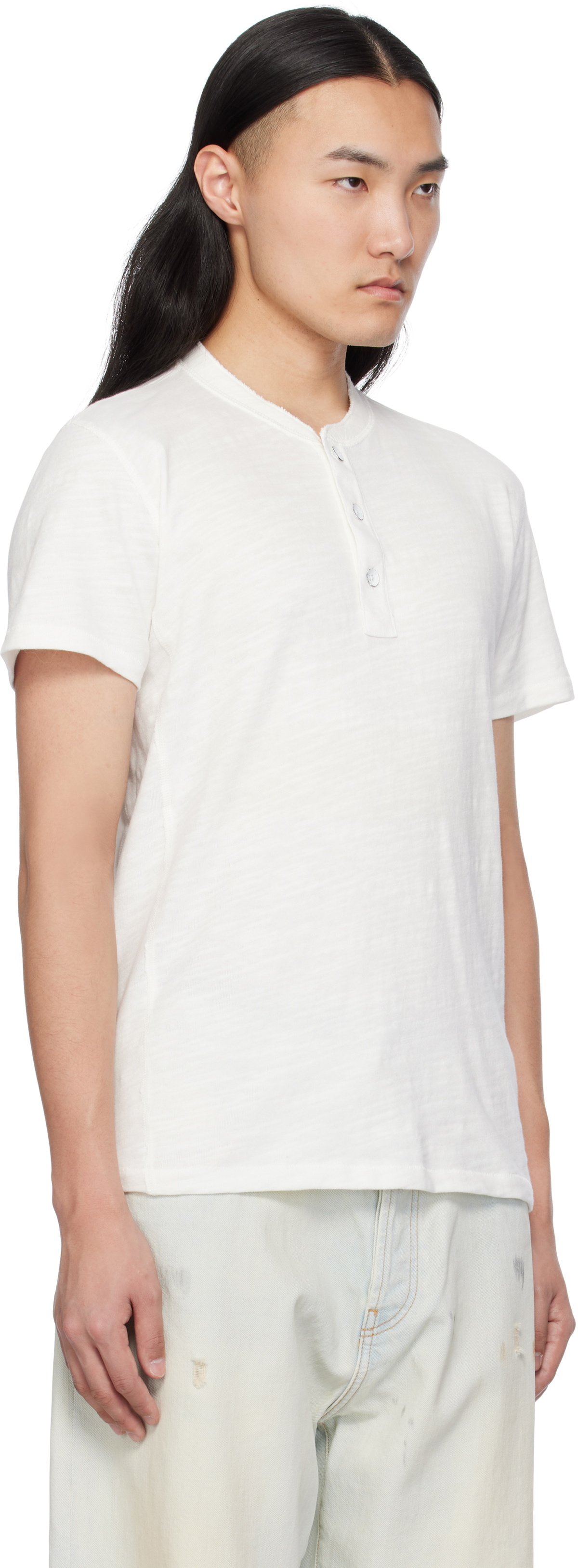 rag & bone White Classic Cotton Henley