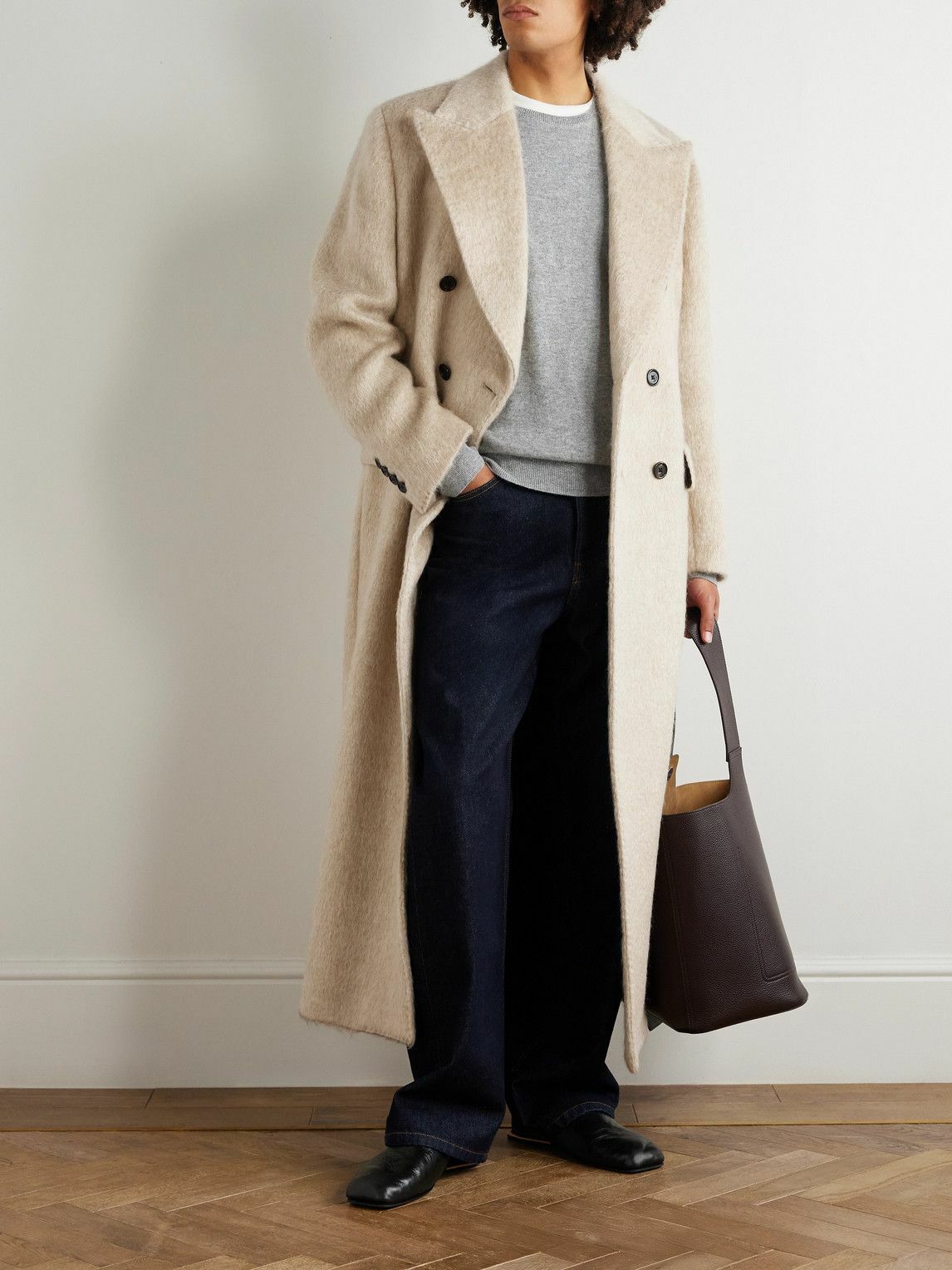 Dolce&Gabbana - Double-Breasted Mohair-Blend Coat - Neutrals Dolce