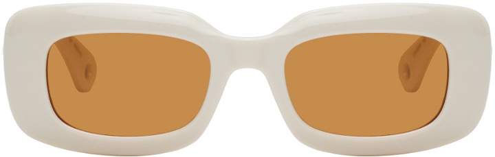 Photo: Lanvin White Rectangular Sunglasses