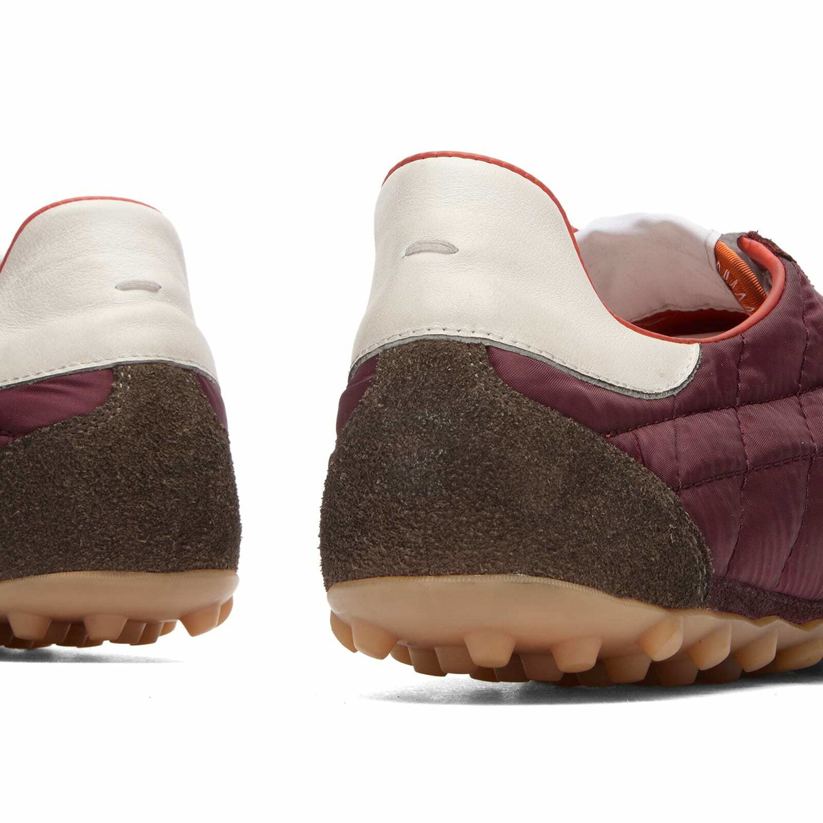 Maison Margiela Men's Sprinters Low Top Sneaker in Oxblood/White/Grey