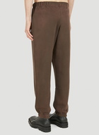 Embroidered Logo Track Pants in Brown