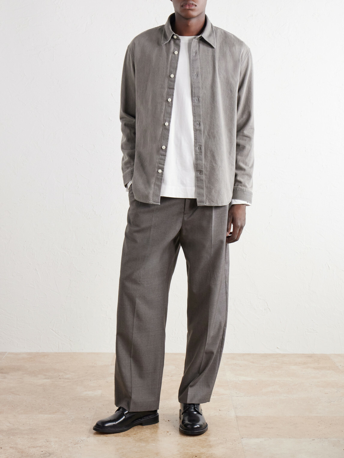 NN07 - Casper 50033 Cotton-Twill Shirt - Gray