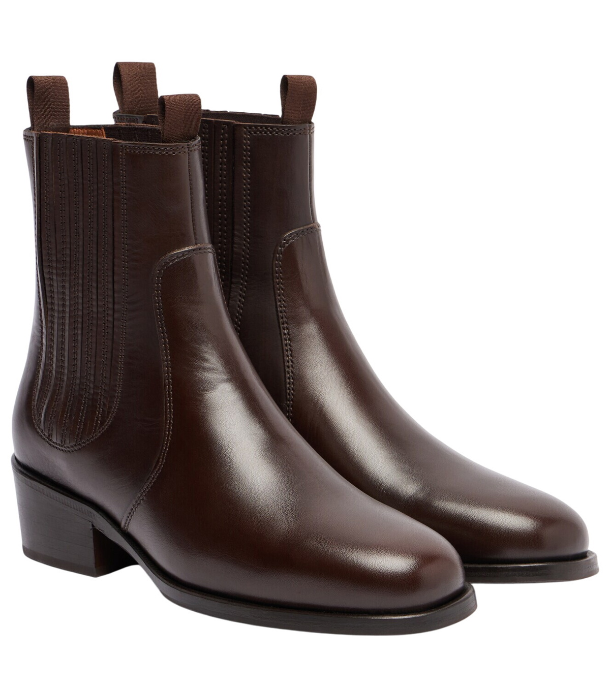 LEMAIRE ショッパー Lemaire Piped Zipped leather ankle boots Lemaire