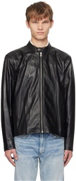rag & bone Black Archive Café Racer Leather Jacket