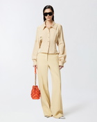 Pinko Habotai And Cotton Shirt With Belt Light Brown