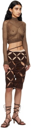 Isa Boulder Brown Argyle Centauri Miniskirt