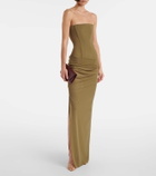 Alex Perry Sheer strapless corset dress