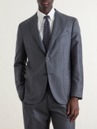 Boglioli - Double-Breasted Herringbone Virgin Wool Suit Jacket - Gray