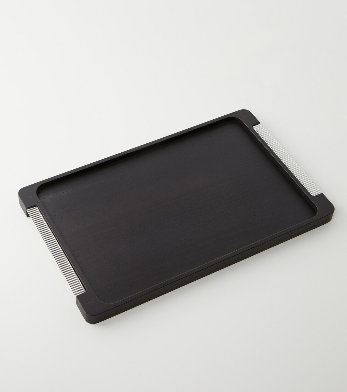 Georg Jensen Bernadotte wooden and stainless steel tray by Sigvard Bernadotte