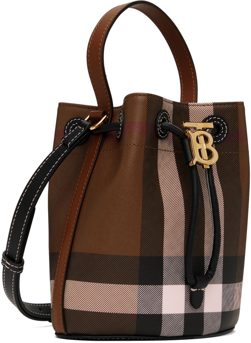 バーバリー BURBERRY 2WAY バッグ ミニ TBバケットバッグ BROWN バーバリー BURBERRY 2WAY バッグ ミニ TBバケットバッグ BROWN