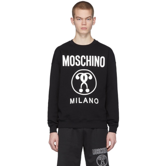 Photo: Moschino Black Doppio Logo Sweatshirt