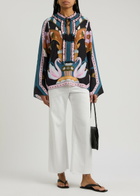 Lug Von Siga Tess Floral-print Satin Blouse Multicoloured