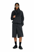Diesel Pinstripe shorts with Phoenix embroidery - Shorts Mens in Black