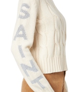 MC2 Saint Barth Woman Crewneck Braided Sweater With Saint Barth Lurex Print