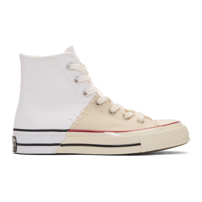 Photo: Converse White Restructured Chuck 70 High-Top Sneakers