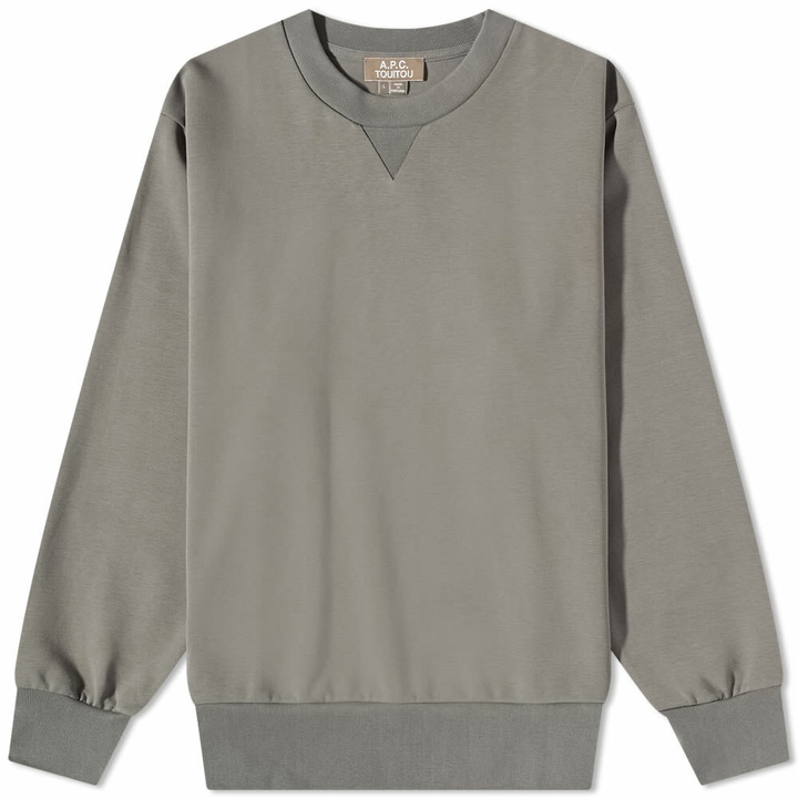 Photo: A.P.C. x Jean Touitou Duck Crew Sweat in Khaki