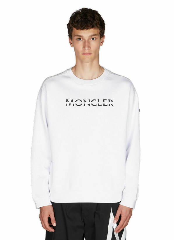 Photo: Logo Embroidered Sweatshirt in White