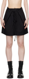 Ann Demeulemeester Black Jess Pleated Shorts