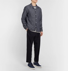 Mr P. - Camp-Collar Washed Cotton-Chambray Shirt - Men - Gray