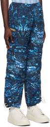 PALMER Blue Paneled Cargo Pants