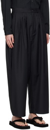 Youth Black Easy Pleats Trousers