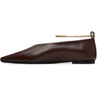 Jil Sander Burgundy Ring Ballerina Flats