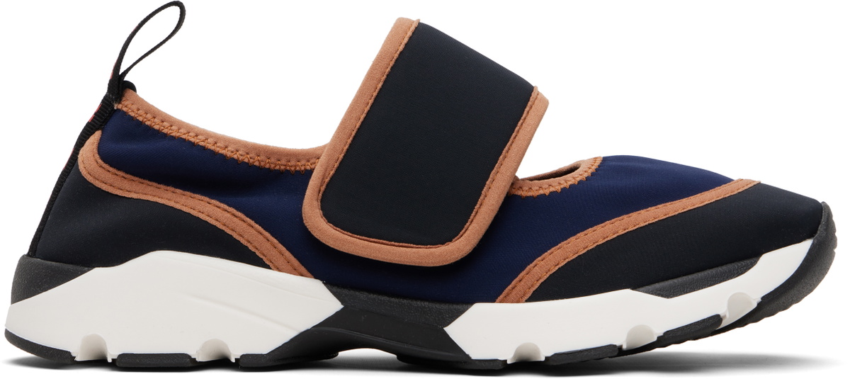 Marni Navy Veclro Sneakers
