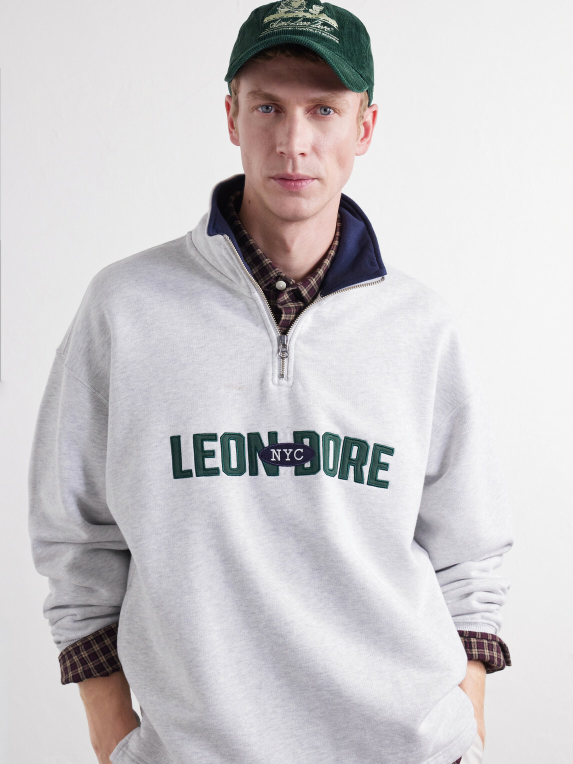 Aimé Leon Dore - Unisphere Embroidered Cotton-Blend Corduroy Baseball Cap - Green