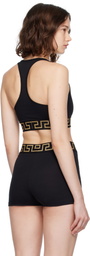 Versace Black Greca Border Bra