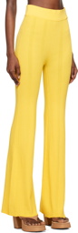 REMAIN Birger Christensen Yellow Straight-Leg Lounge Pants
