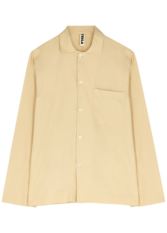 Photo: Tekla Unisex Poplin Pyjama Shirt Beige
