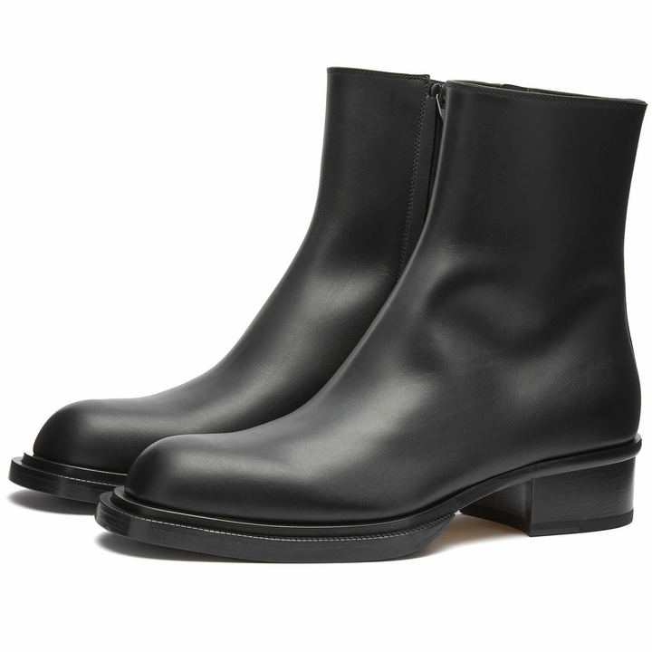 Photo: Alexander McQueen Men's Zip Biker Boot in Black