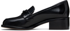 Sandy Liang Black Spazzolato Leather Loafers